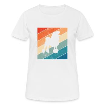 Poodle dog lover Retro vintage Gift idea - Women's Breathable T-Shirt - white - Front - AI Model Female 172 dark (172cm)