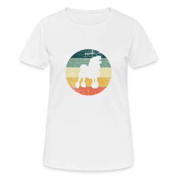Poodle dog lover Retro vintage Gift idea - Women's Breathable T-Shirt - white - Front - AI Model Female 172 dark (172cm)