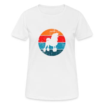 Poodle dog lover Retro vintage Gift idea - Women's Breathable T-Shirt - white - Front - AI Model Female 172 dark (172cm)