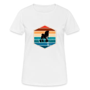 Poodle dog lover Retro vintage Gift idea - Women's Breathable T-Shirt - white - Front - AI Model Female 172 dark (172cm)