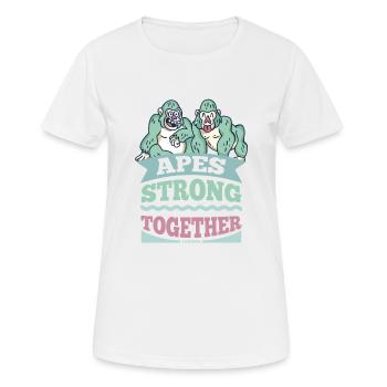 Apes Strong Together - Women's Breathable T-Shirt - white - Front - AI Model Female 172 dark (172cm)