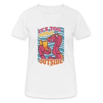 Books It's Too Peopley Outside - Women's Breathable T-Shirt - white - Front - AI Model Female 172 dark (172cm)