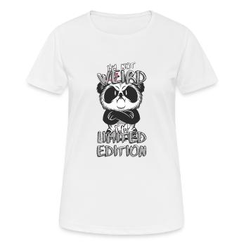 Annoyed Cartoon Panda - Édition Limitée - Dicton - T-shirt respirant Femme - blanc - Devant - AI Model Female 172 dark (172cm)