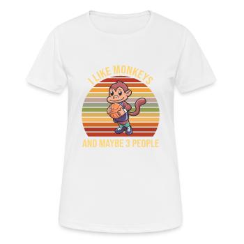 Basketball Schimpanse Affe Sport - Frauen T-Shirt atmungsaktiv - Weiß - Vorne - AI Model Female 172 dark (172cm)