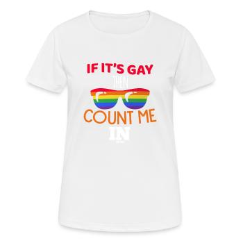 Gay Spruch Regenbogen Homo-Ehe - Frauen T-Shirt atmungsaktiv - Weiß - Vorne - AI Model Female 172 dark (172cm)