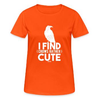 Gallows Bird Fog Crow Superstition Animal - Women's Breathable T-Shirt - neon orange - Front - AI Model Female 172 dark (172cm)