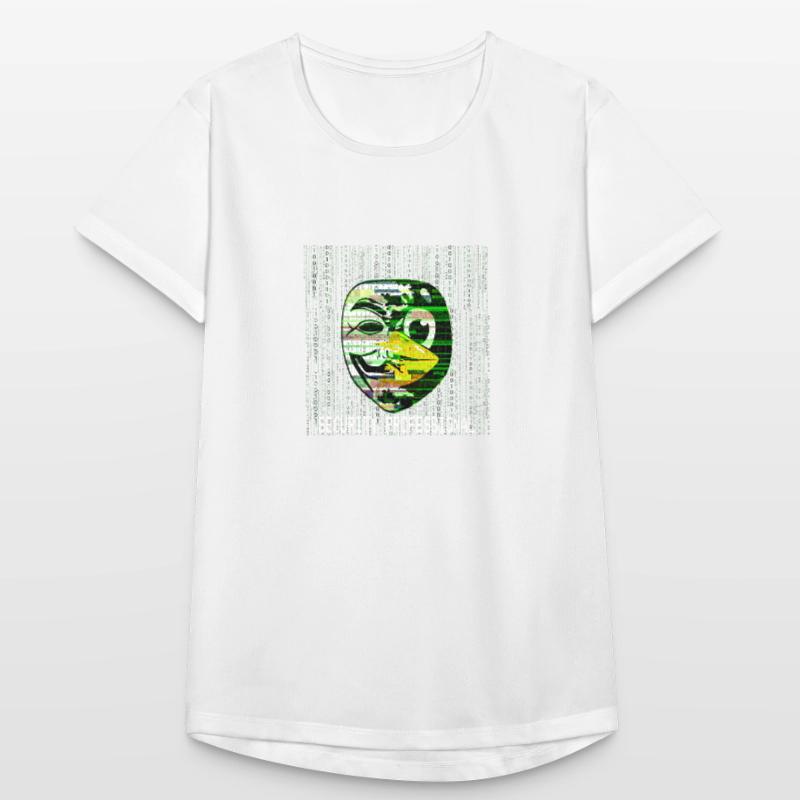 Cyber Security Professional Hacker Maske Linux Frauen T-Shirt atmungsaktiv