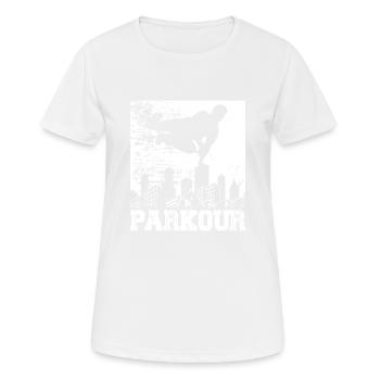 Parkour - T-shirt respirant Femme - blanc - Devant - AI Model Female 172 dark (172cm)