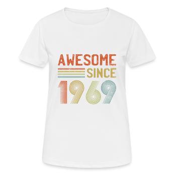 Awesome Since 1969 Vintage 1969 - Women's Breathable T-Shirt - white - Front - AI Model Female 172 dark (172cm)