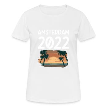 Amsterdam 2022 - Women's Breathable T-Shirt - white - Front - AI Model Female 172 dark (172cm)