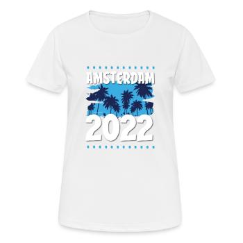 Amsterdam 2022 - Women's Breathable T-Shirt - white - Front - AI Model Female 172 dark (172cm)