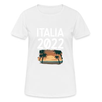 Italia 2022 - Frauen T-Shirt atmungsaktiv - Weiß - Vorne - AI Model Female 172 dark (172cm)
