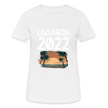 Lissabon 2022 - Frauen T-Shirt atmungsaktiv - Weiß - Vorne - AI Model Female 172 dark (172cm)
