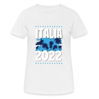 Italia 2022 - Frauen T-Shirt atmungsaktiv - Weiß - Vorne - AI Model Female 172 dark (172cm)