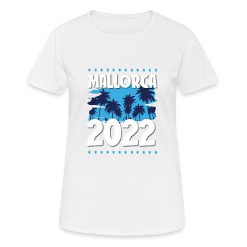 Mallorca 2022 - Frauen T-Shirt atmungsaktiv - Weiß - Vorne - AI Model Female 172 dark (172cm)