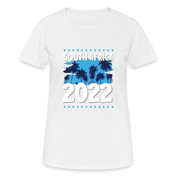 South Africa 2022 - Frauen T-Shirt atmungsaktiv - Weiß - Vorne - AI Model Female 172 dark (172cm)
