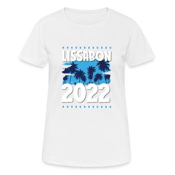 Lissabon 2022 - Frauen T-Shirt atmungsaktiv - Weiß - Vorne - AI Model Female 172 dark (172cm)
