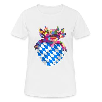 Drapeau bavarois d’occasion Look Drapeau bavarois Vintage - T-shirt respirant Femme - blanc - Devant - AI Model Female 172 dark (172cm)