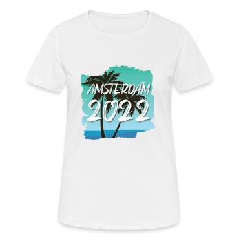 Amsterdam 2022 - Women's Breathable T-Shirt - white - Front - AI Model Female 172 dark (172cm)