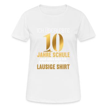 Realschule bestanden Realschulabschluss 2022 - Frauen T-Shirt atmungsaktiv - Weiß - Vorne - AI Model Female 172 dark (172cm)
