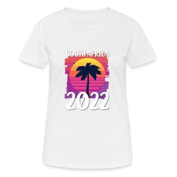 South Africa 2022 - Frauen T-Shirt atmungsaktiv - Weiß - Vorne - AI Model Female 172 dark (172cm)