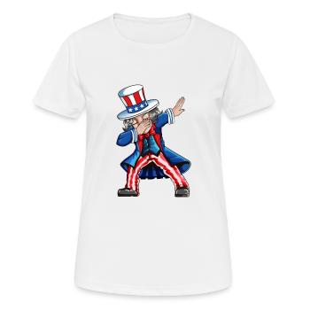 Independence Day USA American Dab Outfit - Women's Breathable T-Shirt - white - Front - AI Model Female 172 dark (172cm)