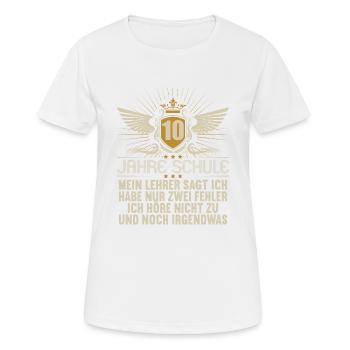 Realschule bestanden Realschulabschluss 2022 - Frauen T-Shirt atmungsaktiv - Weiß - Vorne - AI Model Female 172 dark (172cm)