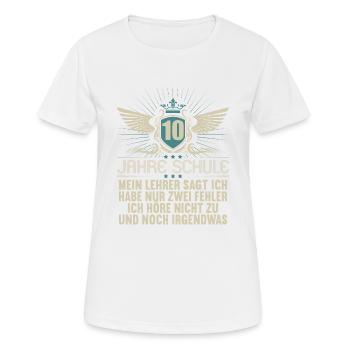 Realschule bestanden Realschulabschluss 2022 - Frauen T-Shirt atmungsaktiv - Weiß - Vorne - AI Model Female 172 dark (172cm)