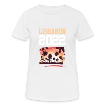 Lisbonne 2022 - T-shirt respirant Femme - blanc - Devant - AI Model Female 172 dark (172cm)