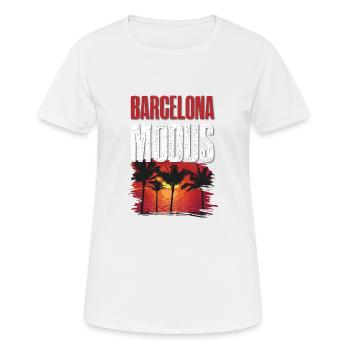 Barcelona Mode - Women's Breathable T-Shirt - white - Front - AI Model Female 172 dark (172cm)