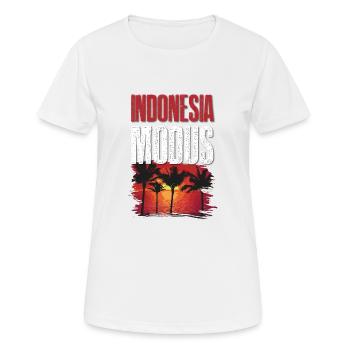 Indonesia Modus - Frauen T-Shirt atmungsaktiv - Weiß - Vorne - AI Model Female 172 dark (172cm)
