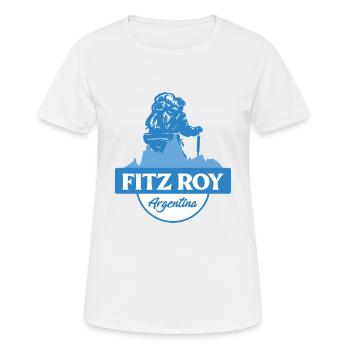 Fitz Roy Trek – Argentinien - Frauen T-Shirt atmungsaktiv - Weiß - Vorne - AI Model Female 172 dark (172cm)