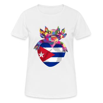 Kuba Flagge Karibik Urlaub Cuba Reise Havanna - Frauen T-Shirt atmungsaktiv - Weiß - Vorne - AI Model Female 172 dark (172cm)