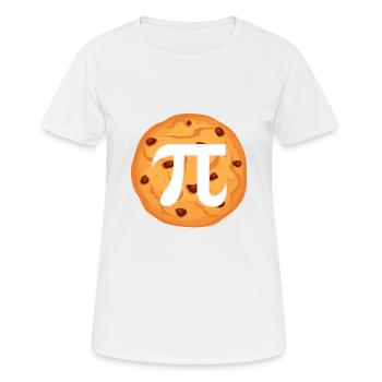 Math Pie Keks - Frauen T-Shirt atmungsaktiv - Weiß - Vorne - AI Model Female 172 dark (172cm)