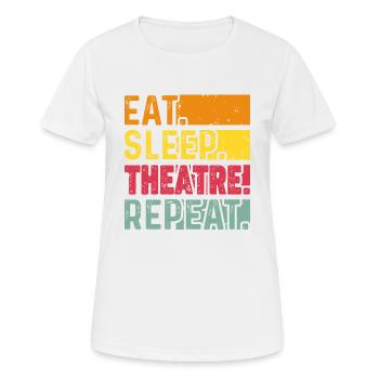 Broadway Theater - Frauen T-Shirt atmungsaktiv - Weiß - Vorne - AI Model Female 172 dark (172cm)