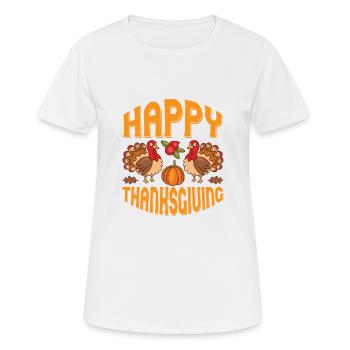 Frohes Erntedankfest - Frauen T-Shirt atmungsaktiv - Weiß - Vorne - AI Model Female 172 dark (172cm)