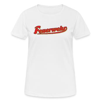 FEUERWEHR - Frauen T-Shirt atmungsaktiv - Weiß - Vorne - AI Model Female 172 dark (172cm)