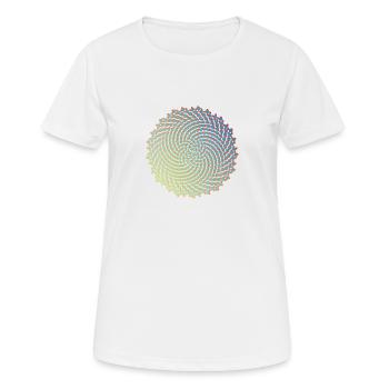 Sonnenblumenkerne Fibonacci Spirale Goldener Schnitt Math - Frauen T-Shirt atmungsaktiv - Weiß - Vorne - AI Model Female 172 dark (172cm)