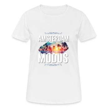 Amsterdam Modus - Frauen T-Shirt atmungsaktiv - Weiß - Vorne - AI Model Female 172 dark (172cm)
