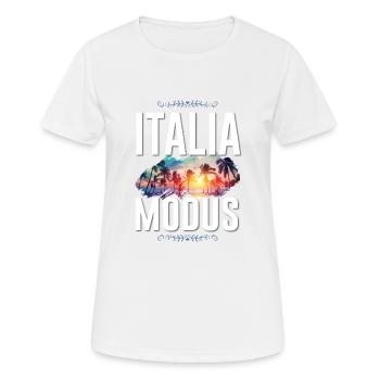 Italia Mode - Women's Breathable T-Shirt - white - Front - AI Model Female 172 dark (172cm)