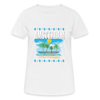Amsterdam - T-shirt respirant Femme - blanc - Devant - AI Model Female 172 dark (172cm)