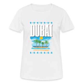 Dubaï - T-shirt respirant Femme - blanc - Devant - AI Model Female 172 dark (172cm)