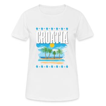 Croatia - Frauen T-Shirt atmungsaktiv - Weiß - Vorne - AI Model Female 172 dark (172cm)