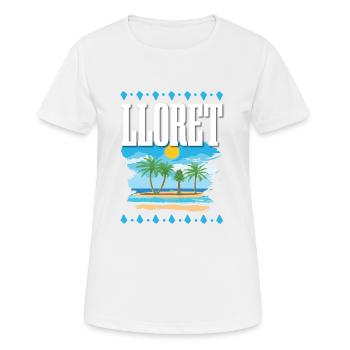 Lloret De Mar - Frauen T-Shirt atmungsaktiv - Weiß - Vorne - AI Model Female 172 dark (172cm)