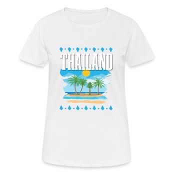 Thaïlande - T-shirt respirant Femme - blanc - Devant - AI Model Female 172 dark (172cm)