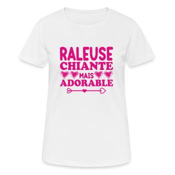 Raleuse Chiante Mais Adorable - T-shirt respirant Femme - blanc - Devant - AI Model Female 172 dark (172cm)