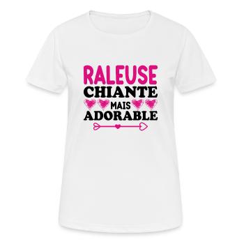 Raleuse Chiante Mais Adorable - T-shirt respirant Femme - blanc - Devant - AI Model Female 172 dark (172cm)