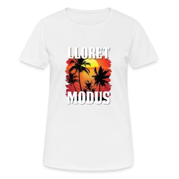 Lloret De Mar Modus - Frauen T-Shirt atmungsaktiv - Weiß - Vorne - AI Model Female 172 dark (172cm)