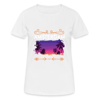 Amsterdam - T-shirt respirant Femme - blanc - Devant - AI Model Female 172 dark (172cm)