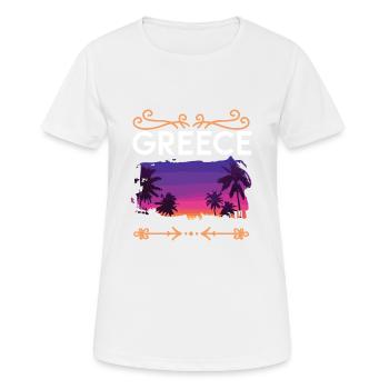 Greece - Frauen T-Shirt atmungsaktiv - Weiß - Vorne - AI Model Female 172 dark (172cm)